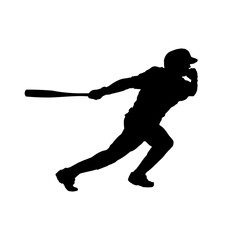 Fototapeta na wymiar baseball player silhouette