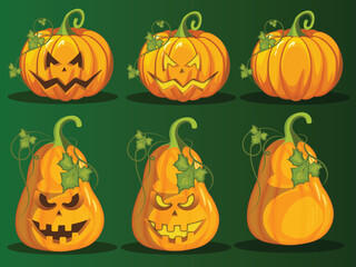 halloween pumpkin set