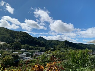 立石寺本坊前の景色