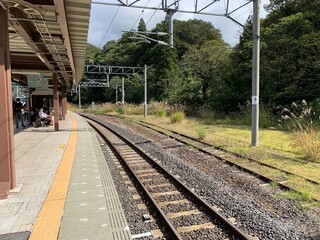 Fototapeta premium 山寺駅からの景色