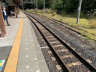 Naklejka premium 山寺駅からの景色