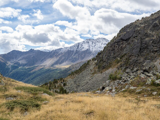 Landscape in Kurzras in South Tyrol, Italy