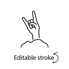 Zombie hand on land glyph icon. Happy halloween decoration. Cemetery horror. Isolated vector stock illustration