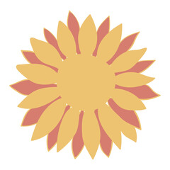 Flower illustration. Botanical decorative design element. 