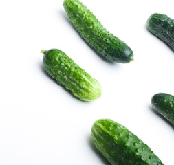 cucumbers isolated on white background