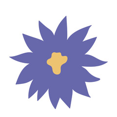 Flower illustration. Botanical decorative design element. 