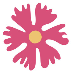 Flower illustration. Botanical decorative design element. 