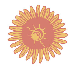 Flower illustration. Botanical decorative design element. 
