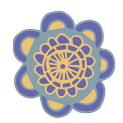 Flower illustration. Botanical decorative design element. 