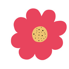 Flower illustration. Botanical decorative design element. 