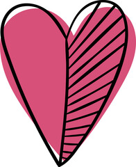 Cute colorful heart. Valentine's day symbol. 