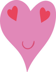 Cute colorful heart. Valentine's day symbol. 