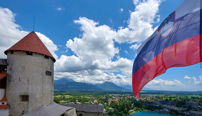 Fototapeta na wymiar Visiting Bled castle, Slovenia