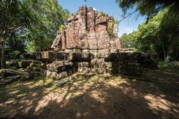 Obraz premium Wat Phrathat Phu Phek, the temple is near Sakon Nakhon in northeast Thailand isaan.