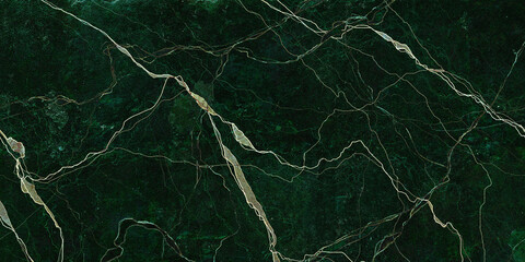 green marble texture background with white curly veins. closeup surface granite stone texture for...