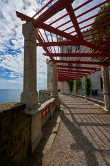 Fototapeta na wymiar View in the park of Miramare castle, Trieste