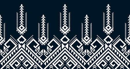 abstract ethnic pattern seamless design line white Aztec geometric background EP.45