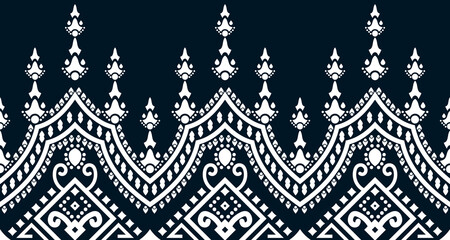 abstract ethnic pattern seamless design line white Aztec geometric background EP.54