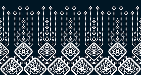 abstract ethnic pattern seamless design line white Aztec geometric background EP.65