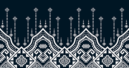 abstract ethnic pattern seamless design line white Aztec geometric background EP.67