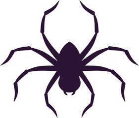 Spider Silhouette. Halloween design element. Flat vector