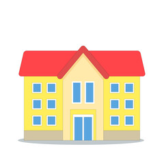 art illustration symbol icon logo building construction design concept of build urban city business