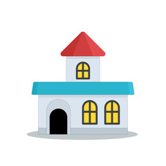 art illustration symbol icon logo building construction concept design of house apart