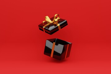 3d rendering Black Friday sale abstract illustration
