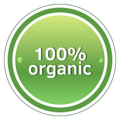 100% organic eco friendly label