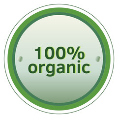 100% organic, eco friendly label