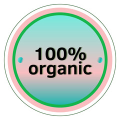 100% organic, eco friendly label