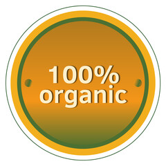 100% organic, eco friendly label