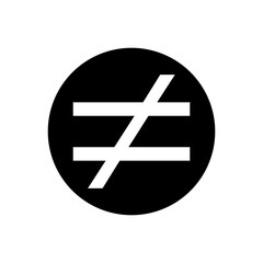 not equal symbol vector illustration isolated on white background.