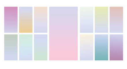 Modern Screen vector pastel gradient Background. Vibrant smooth soft color gradient for Mobile Apps, background Design. Bright Soft Color Gradient for mobile apps.

