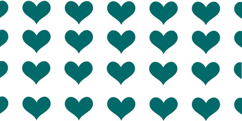 pattern with green hearts on a white background for bedding