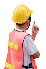 electrician engineer inspecting electricity power line