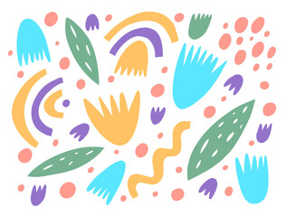 Colorful abstract objects and design elements for templates. Perfect for adding vibrant and dynamic visuals to your designs, whether it's for websites, presentations, posters.