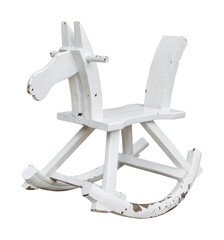 wooden horse chair isolated and save as to PNG file