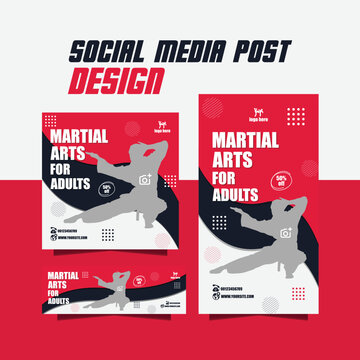 Martial Arts Flyer Or Karate School Flyer And Social Media Post Template Design