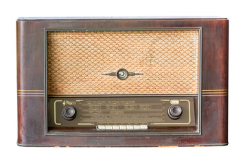 vintage radio isolated and save as to PNG file