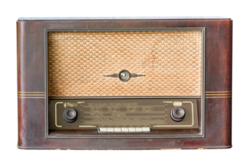 vintage radio isolated and save as to PNG file