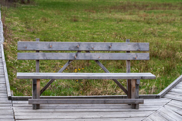 Sumava protected landscape area in the Czech Republic in Europe. Area Chalupska slat - forests, meadows, path to slat.
