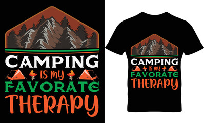 camping is my favorate therapy t-shirt.