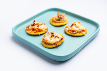 Papdi pizza are mini food bites, Indian kids favourite party snack