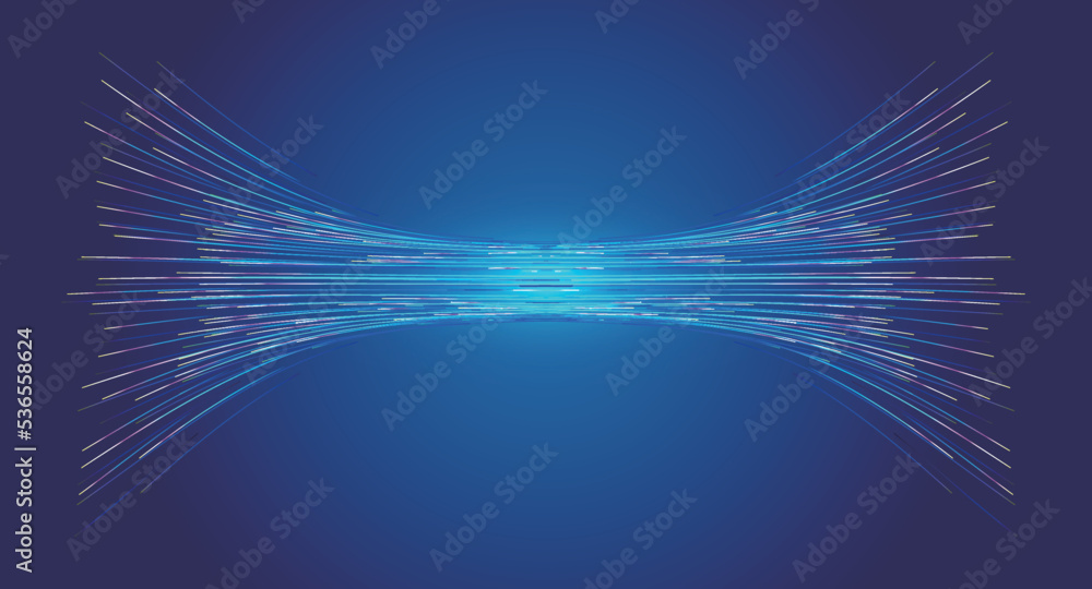 Poster neon dynamic luminous lines internet technology vector background