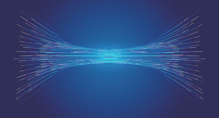 Neon dynamic luminous lines Internet technology vector background