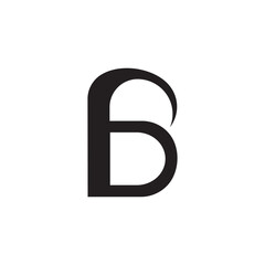 Letter b icon logo vector