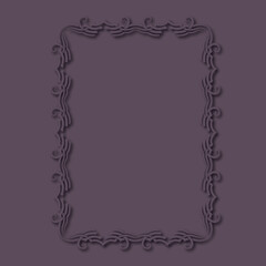 Frame, in the style of an ornament, Vector illustration eps 10, Art.