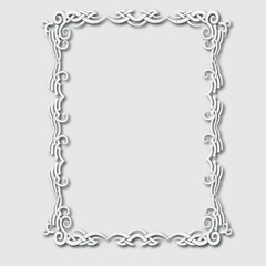 Frame, in the style of an ornament, Vector illustration eps 10, Art.