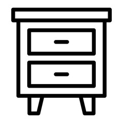 nightstand line icon